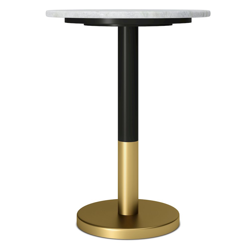 Evans Marble Side Table In White. Picture 3