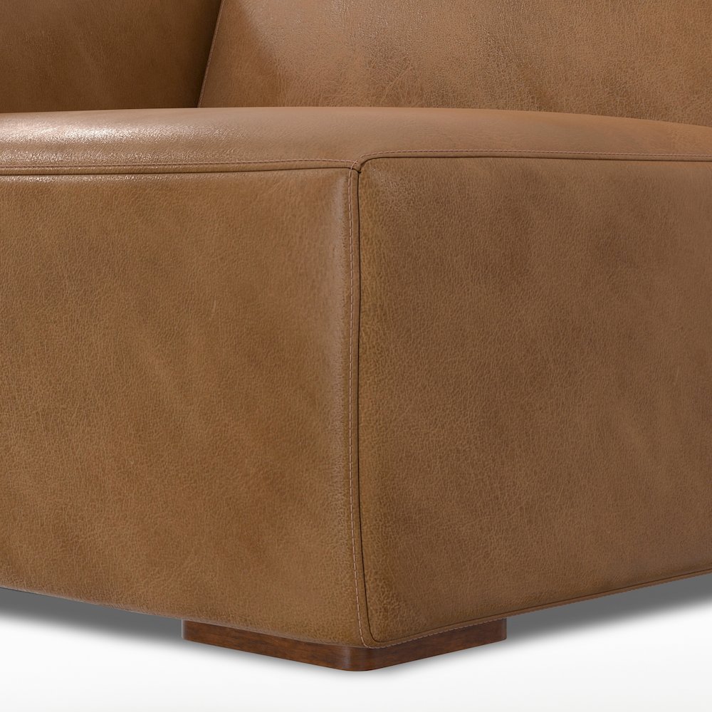 Rex Left-Arm Sofa Module In Genuine Leather. Picture 2