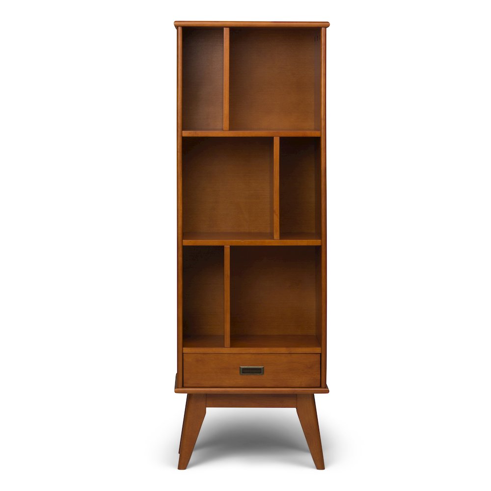 60 inch Wide TV Stand with Two 22 inch Wide Bookcases in Teak Brown (Set of 3). Picture 4