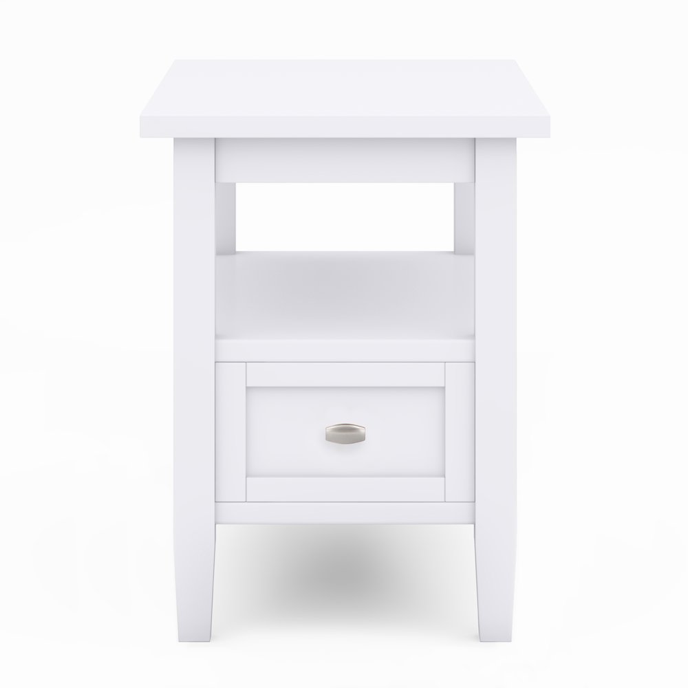 48 inch Wide Coffee Table with 2 14 inch Wide End Tables in White (Set of 3). Picture 5