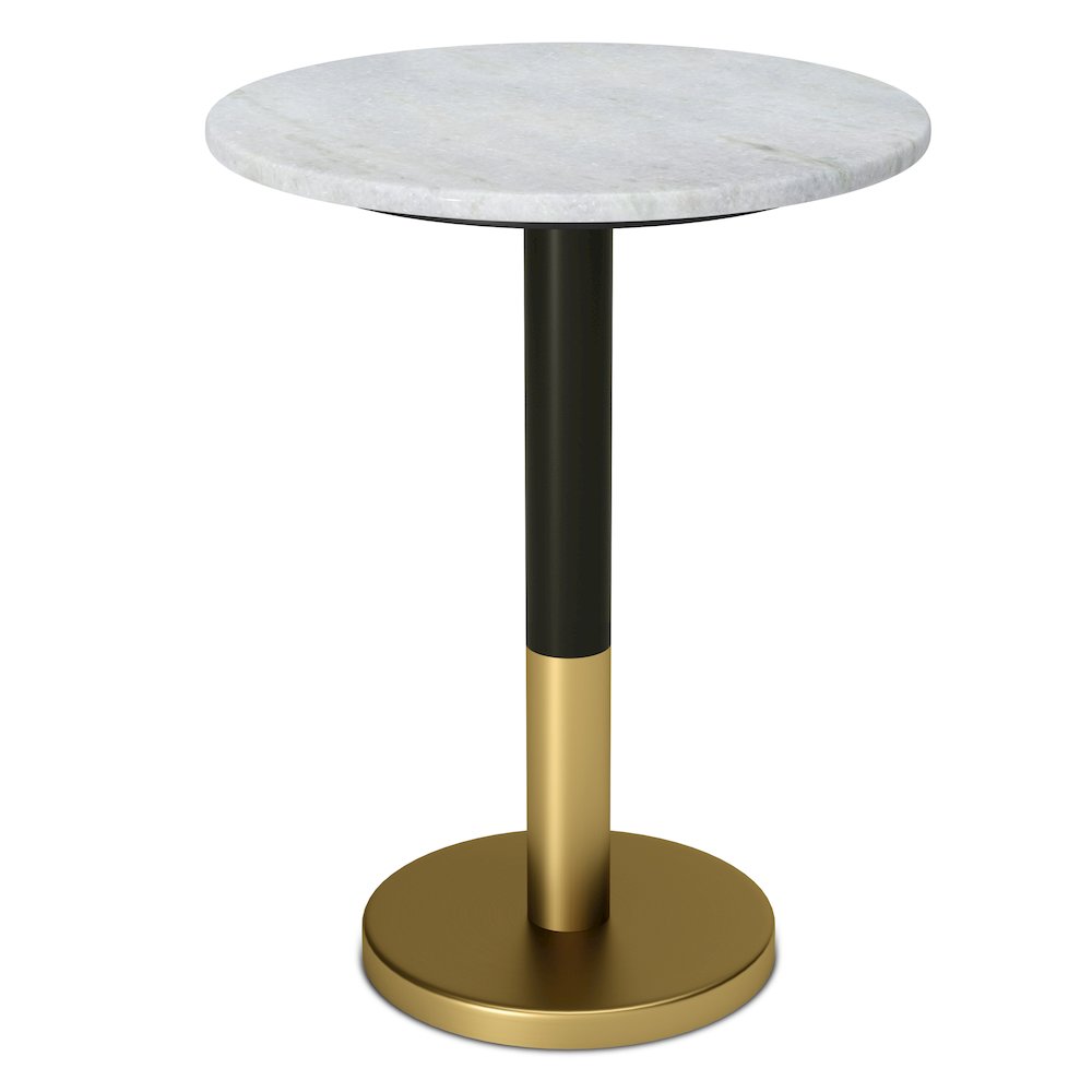 Evans Marble Side Table In White. Picture 1