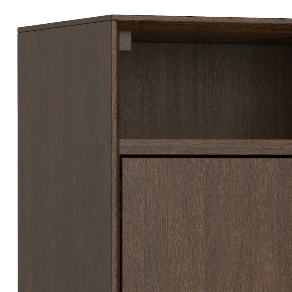 Banting Solid Hardwood Entryway Storage Cabinet In Walnut Brown. Picture 2