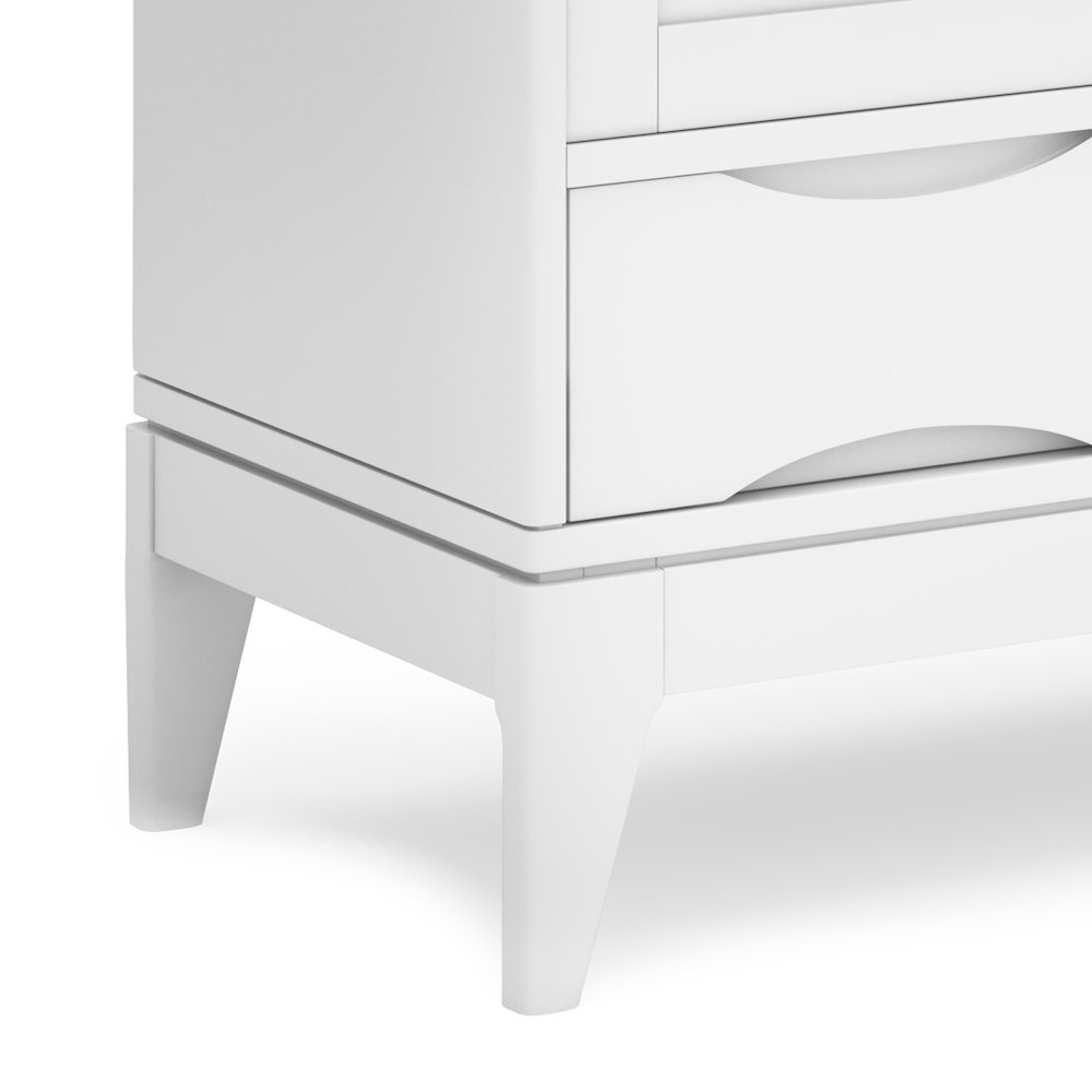 Harper Solid Hardwood Medium Storage Cabinet In White. Picture 4