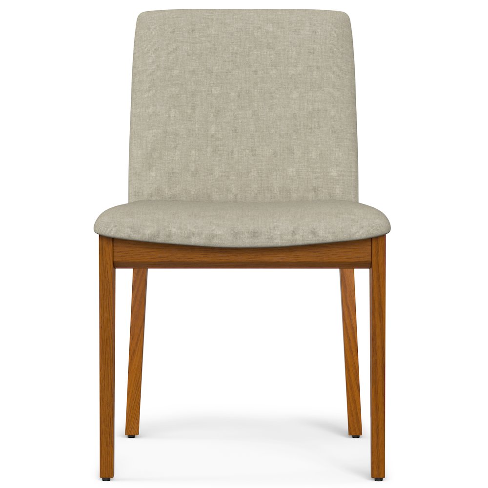 Selena Dining Chair (Set of 2) in Natural Linen Look Fabric. Picture 4