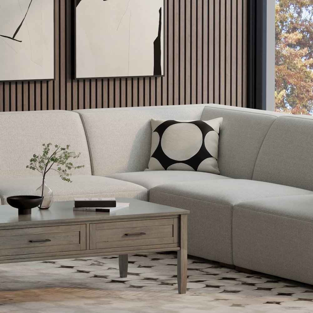 Rex Corner Sofa Module In Tightly Woven Performance Fabric. Picture 5