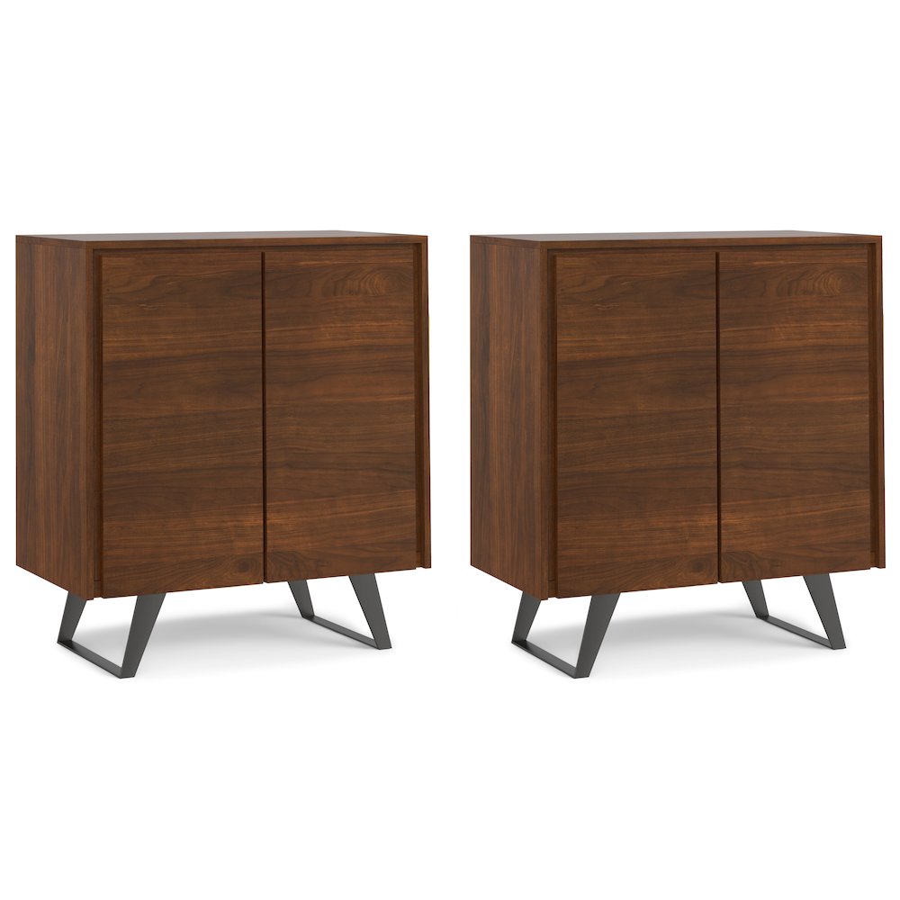 Lowry 39 Inch Walnut Storage Cabinet (Set Of 2). Picture 1