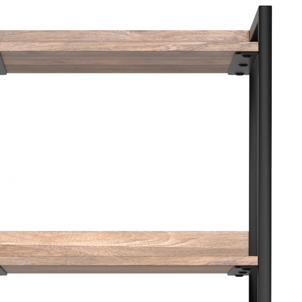 Kelsey SOLID MANGO WOOD Narrow Bookshelf with Cabinet in Natural. Picture 10