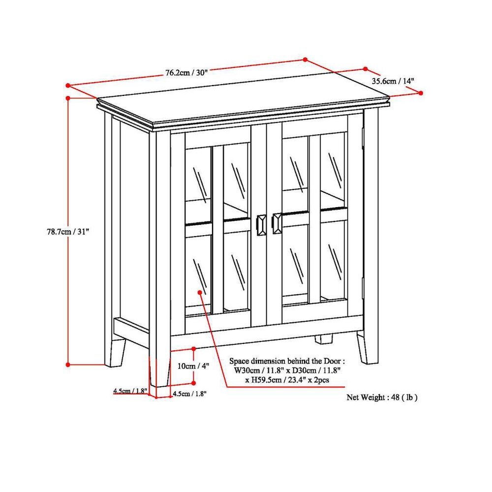 Artisan Solid Wood Low Storage Cabinet In Farmhouse Brown. Picture 6