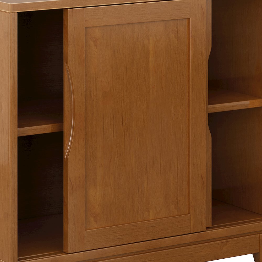 Harper Solid Wood 30 Inch Storage Cabinet In Teak Brown (Set Of 2). Picture 4