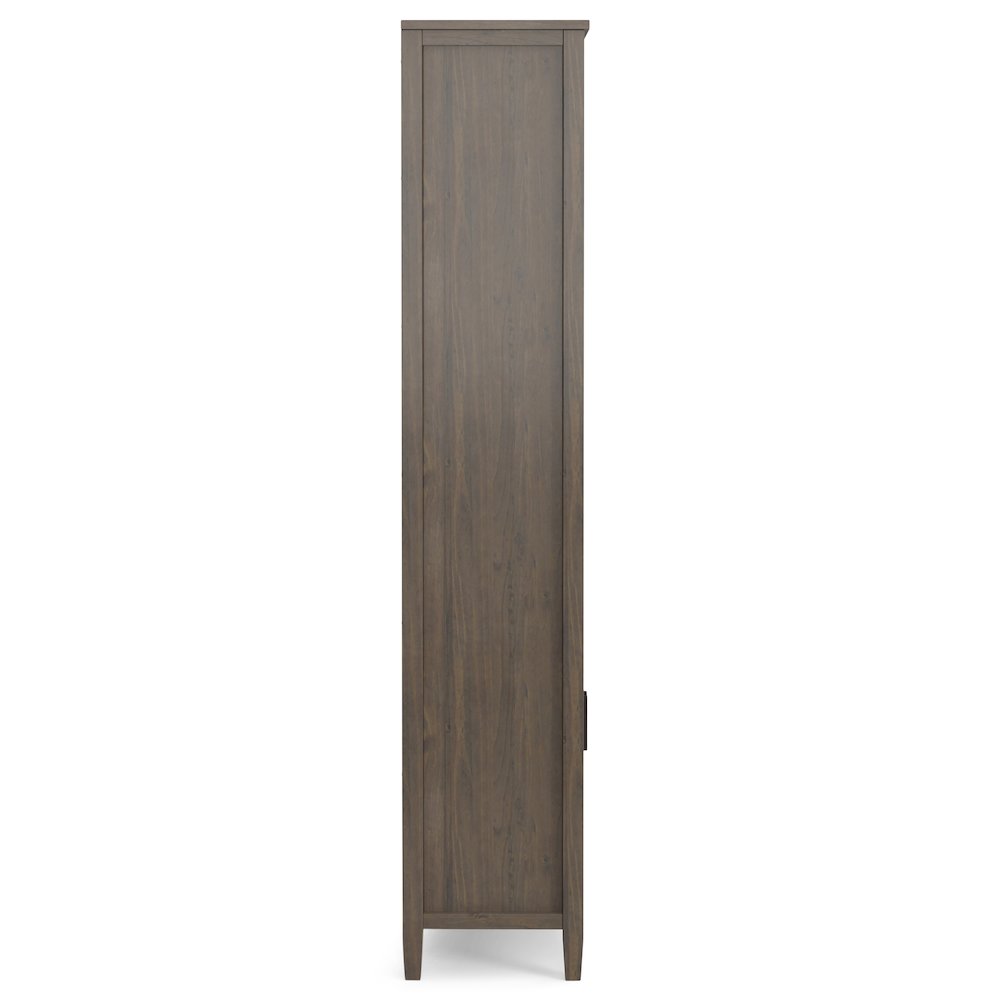 Ela Solid Wood Bookcase In Smoky Brown. Picture 2