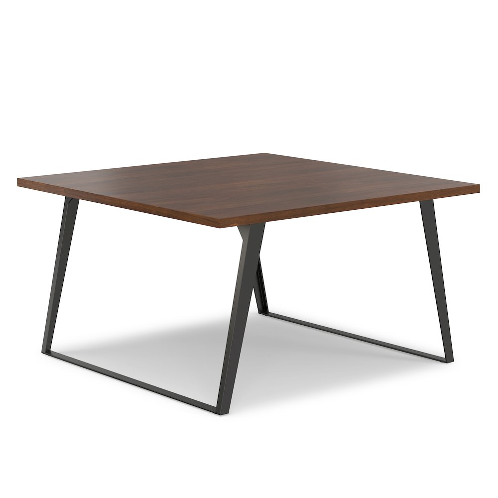 Lowry Square Dining Table In Walnut Veneer. Picture 3