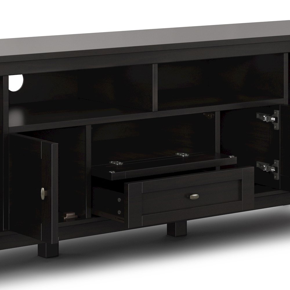 72 Inch Tv Media Stand In Hickory Brown For Tvs Up To 80 Inches. Picture 4