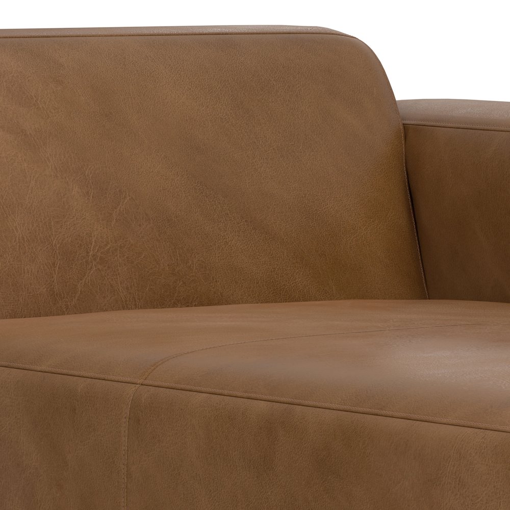 Rex Right Chaise Sofa Module In Genuine Leather. Picture 4