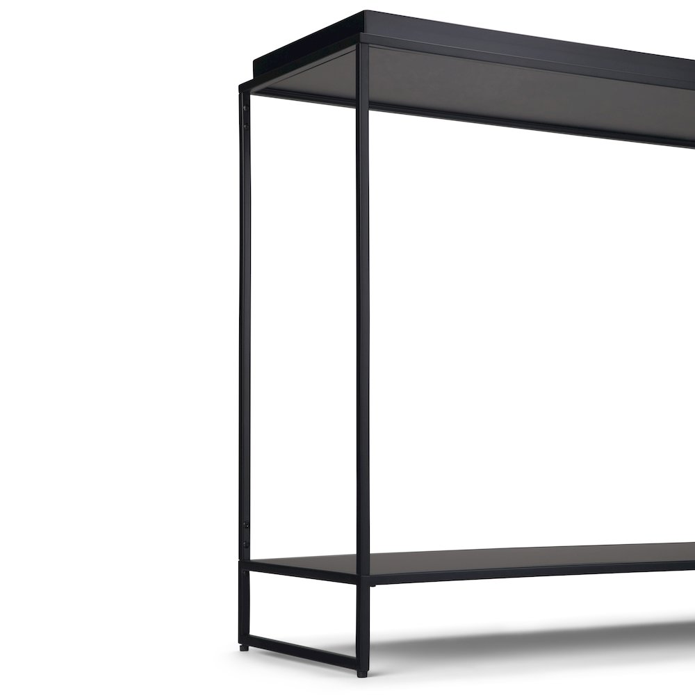 Garner Tray Top Console Table in Black. Picture 8