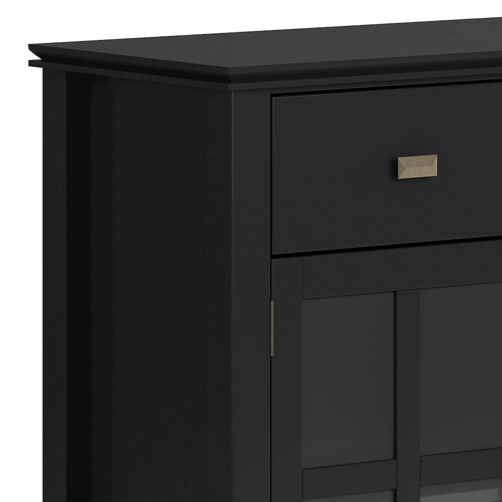 Artisan Solid Wood Sideboard Buffet In Black. Picture 2