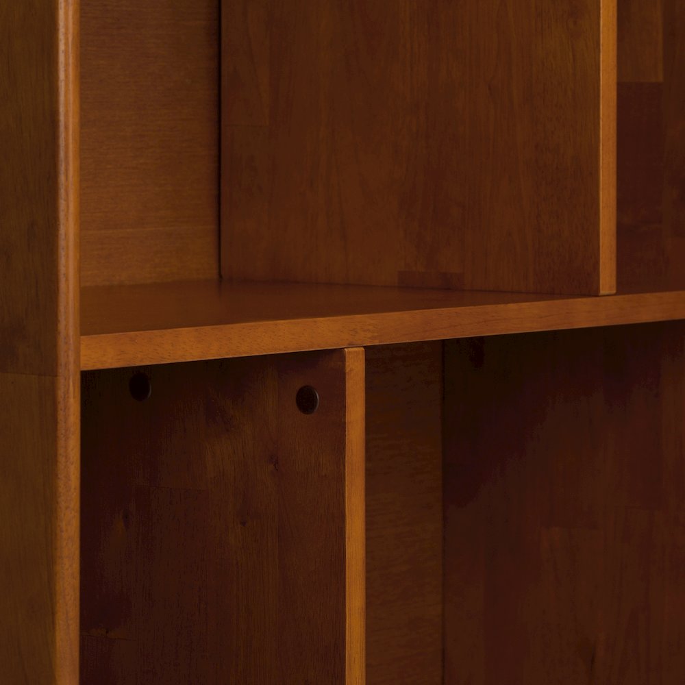 Draper 35 Inch Solid Wood 6 Cubbie Bookcase In Teak Brown (Set Of 2). Picture 3