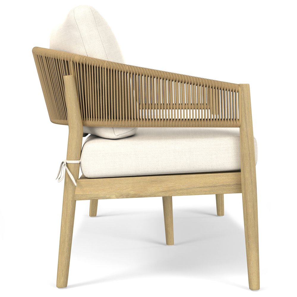 Bayshore Solid Acacia Wood Outdoor Sofa In Natural. Picture 2