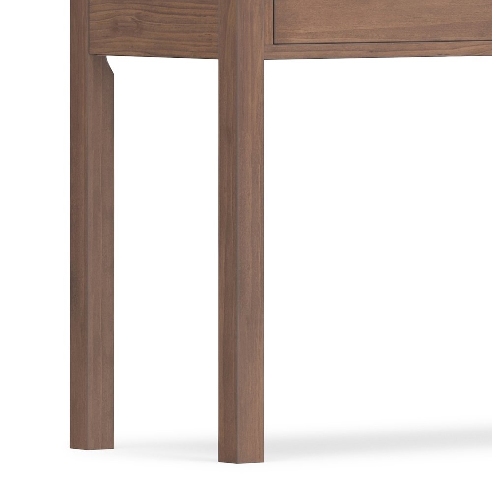 60 inch Wide Solid Wood Contemporary Console Table in Medium Saddle Brown. Picture 4