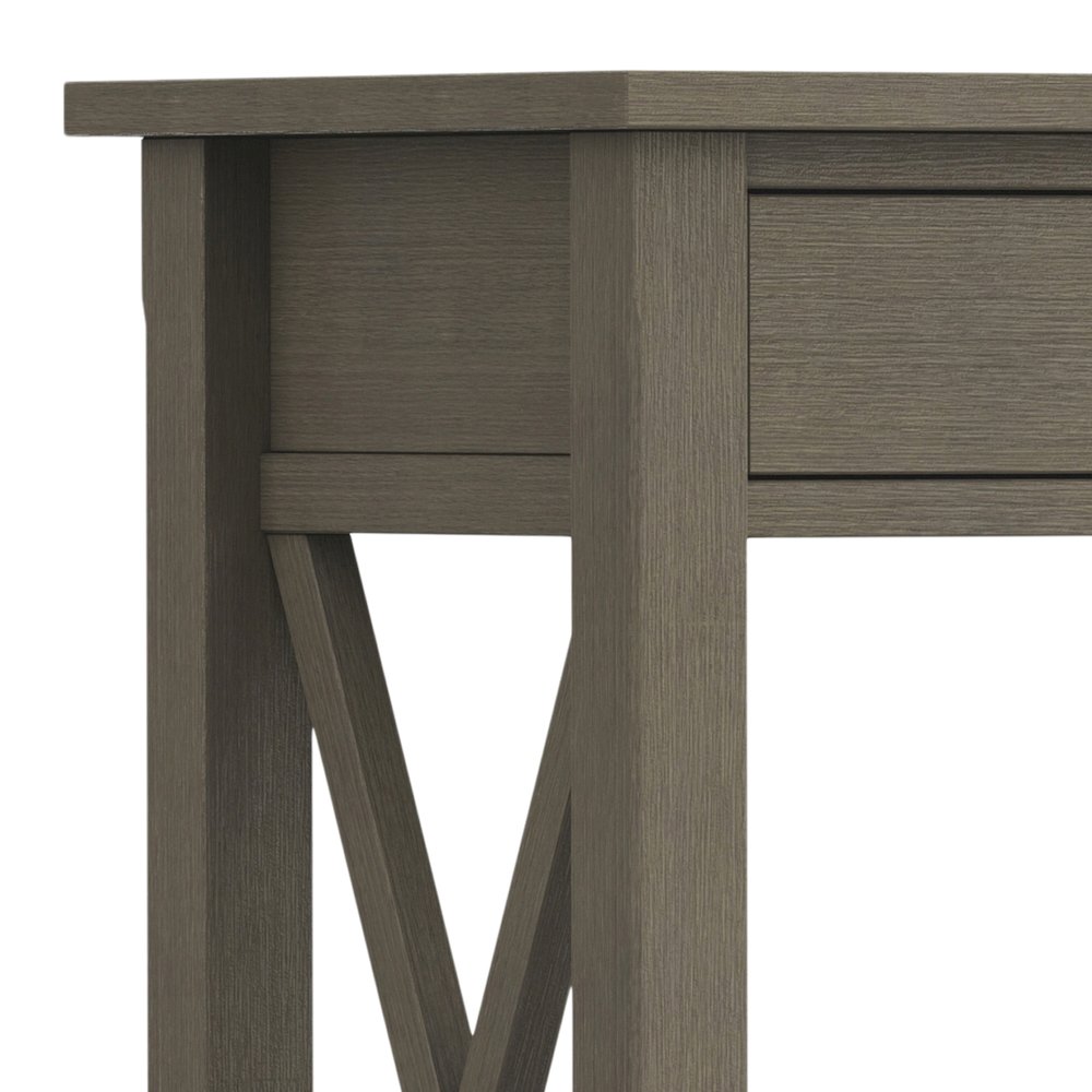 Kitchener Solid Wood Console Sofa Table In Farmhouse Grey. Picture 2