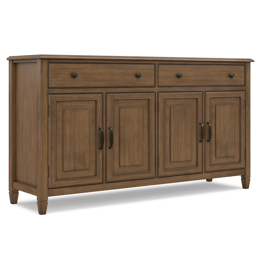 Connaught 67in W Solid Wood Traditional Large Sideboard Buffet Storage Cabinet. Picture 1