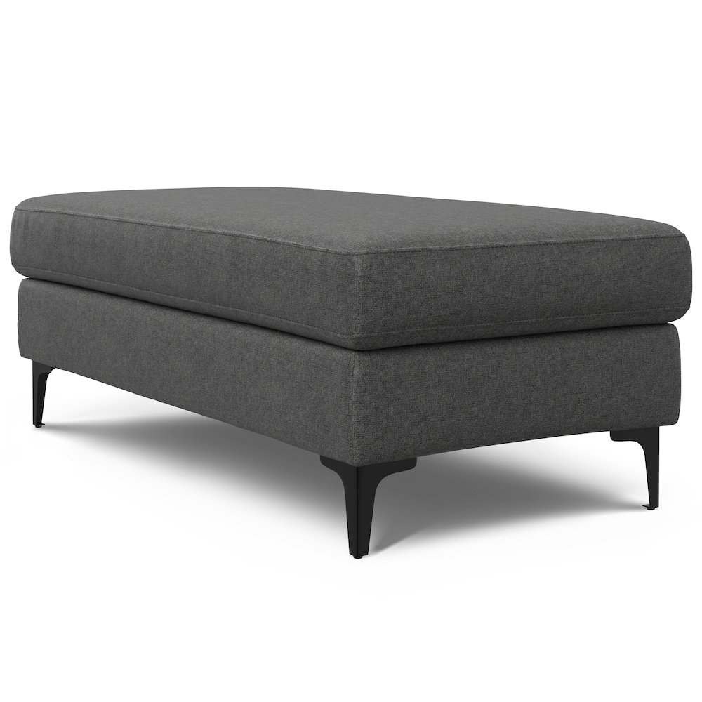 Ava Large Rectangular Ottoman In Tightly Woven Performance Fabric. Picture 2