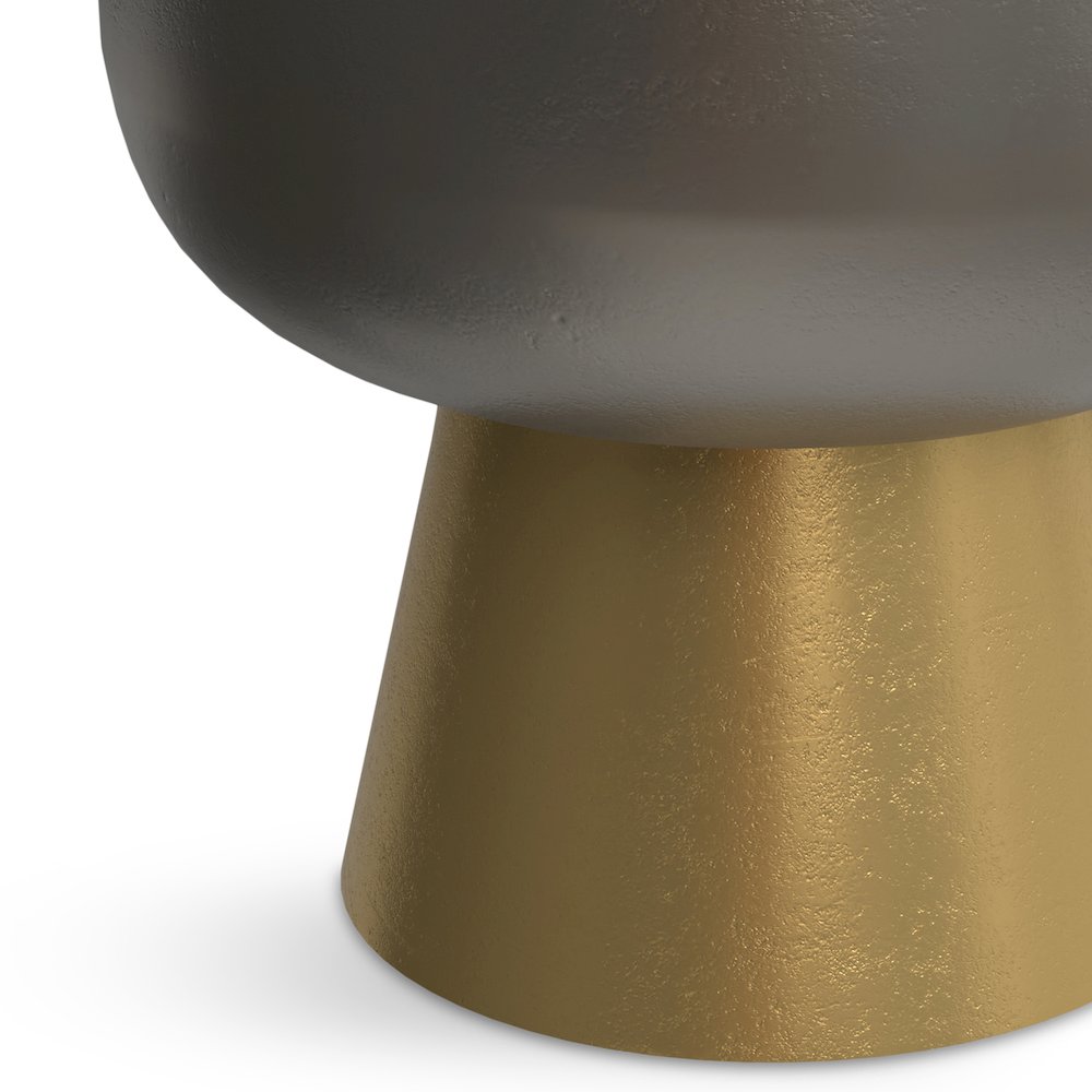 Anthony Cast Aluminum Side Table in Antique Bronze/Antique Brass. Picture 9