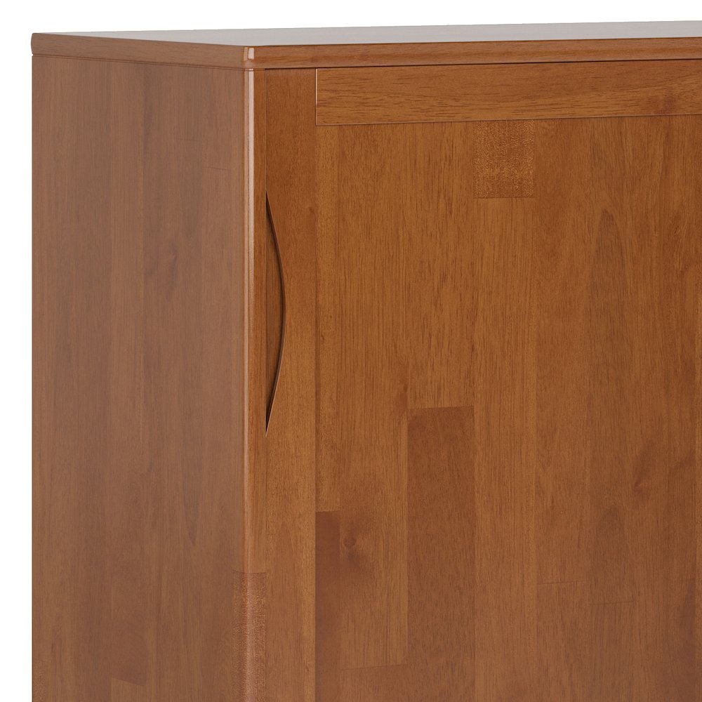 Harper Solid Wood 48 Inch Storage Cabinet In Teak Brown (Set Of 2). Picture 6