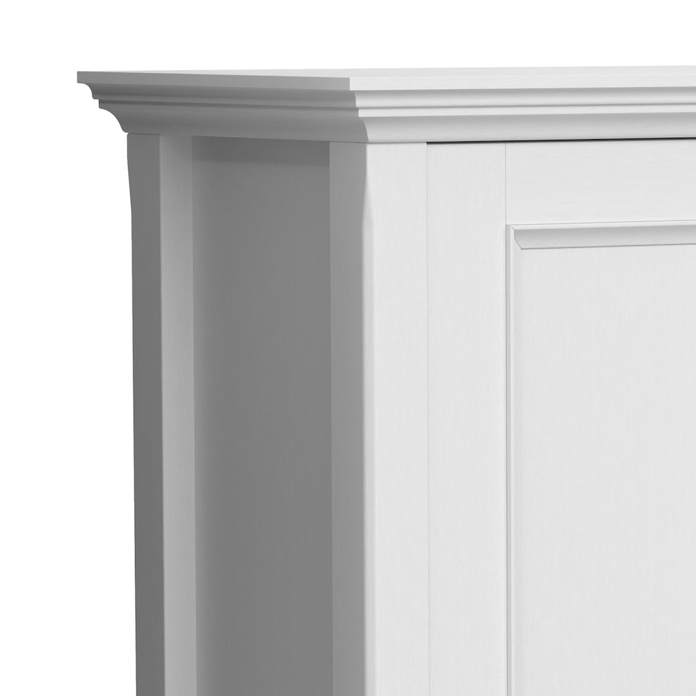 Amherst 32 inch Wide Solid Wood Transitional Low Storage Cabinet in White. Picture 2