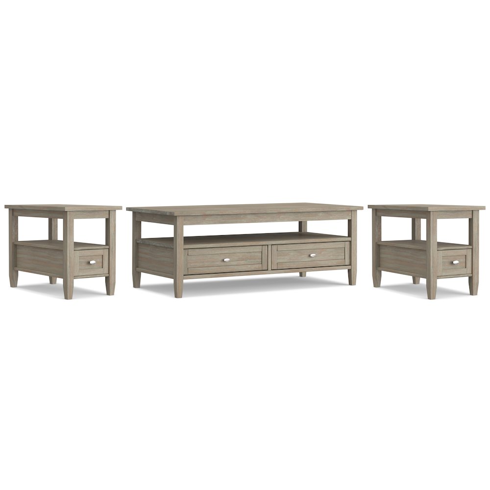 48 inch Wide Coffee Table with 2 14 inch Wide End Tables (Set of 3). Picture 1
