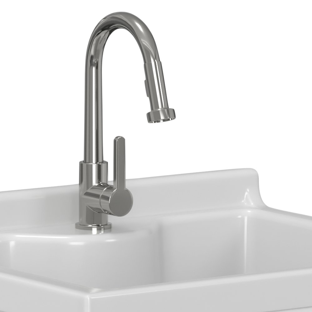 Maile All-In-One 24-Inch Laundry Utility Sink And Cabinet. Picture 5