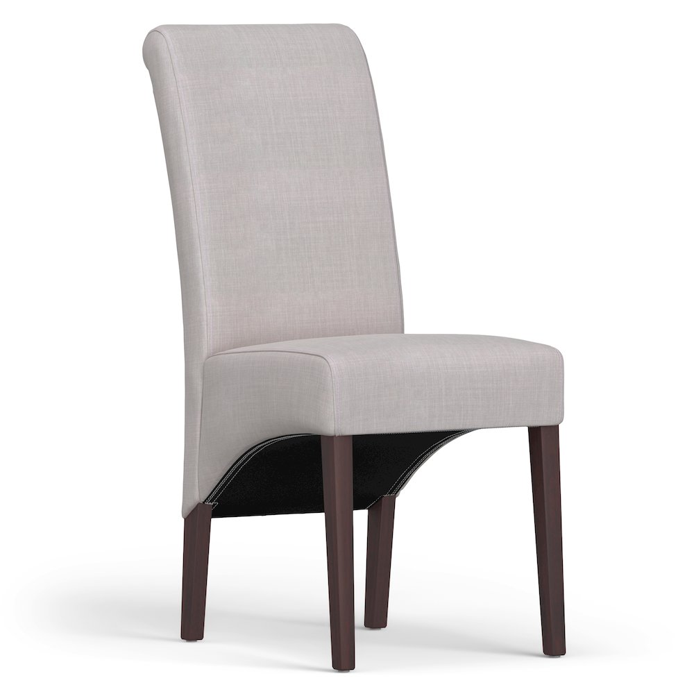 Avalon Solid Wood Deluxe Parson Dining Chair (Set Of 2) In Light Beige. Picture 2