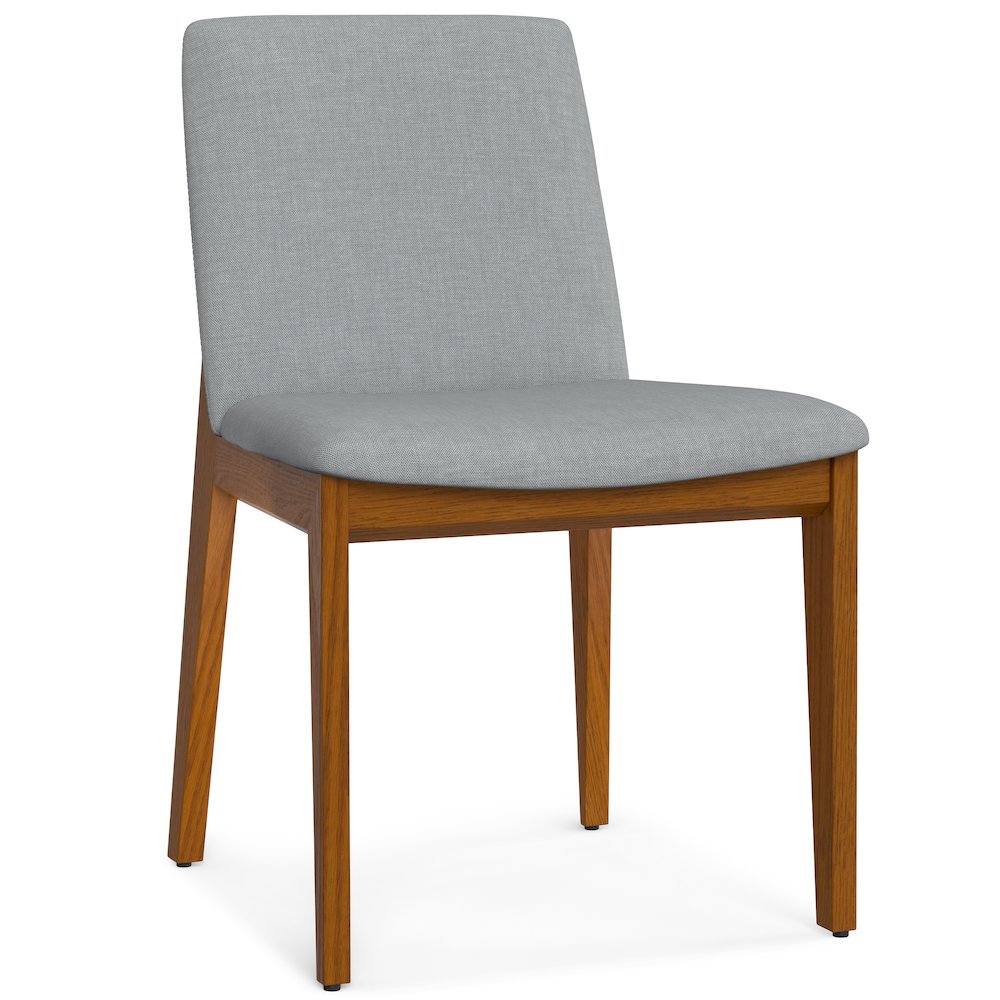 Selena Dining Chair (Set of 2) in Light Grey Linen Look Fabric. Picture 5