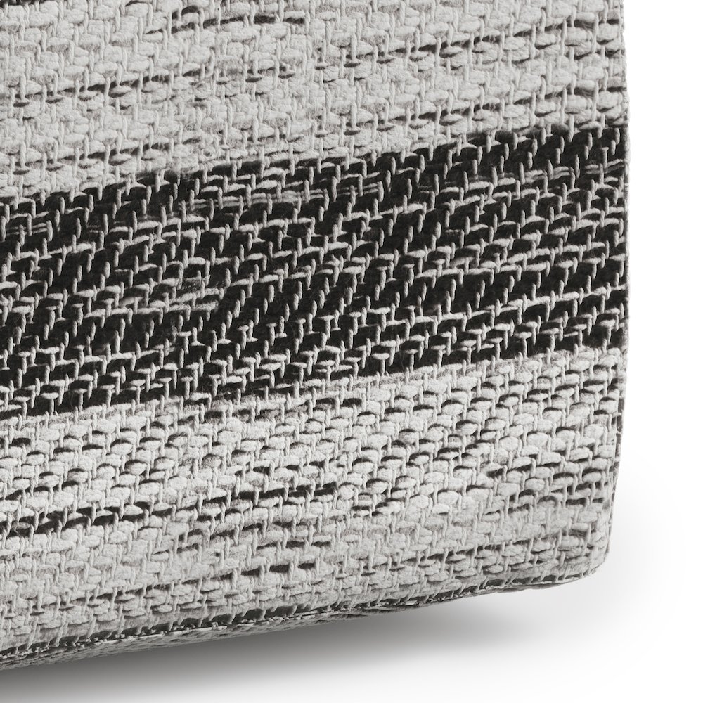 Clay Square Pouf In Grey Melange Cotton. Picture 4