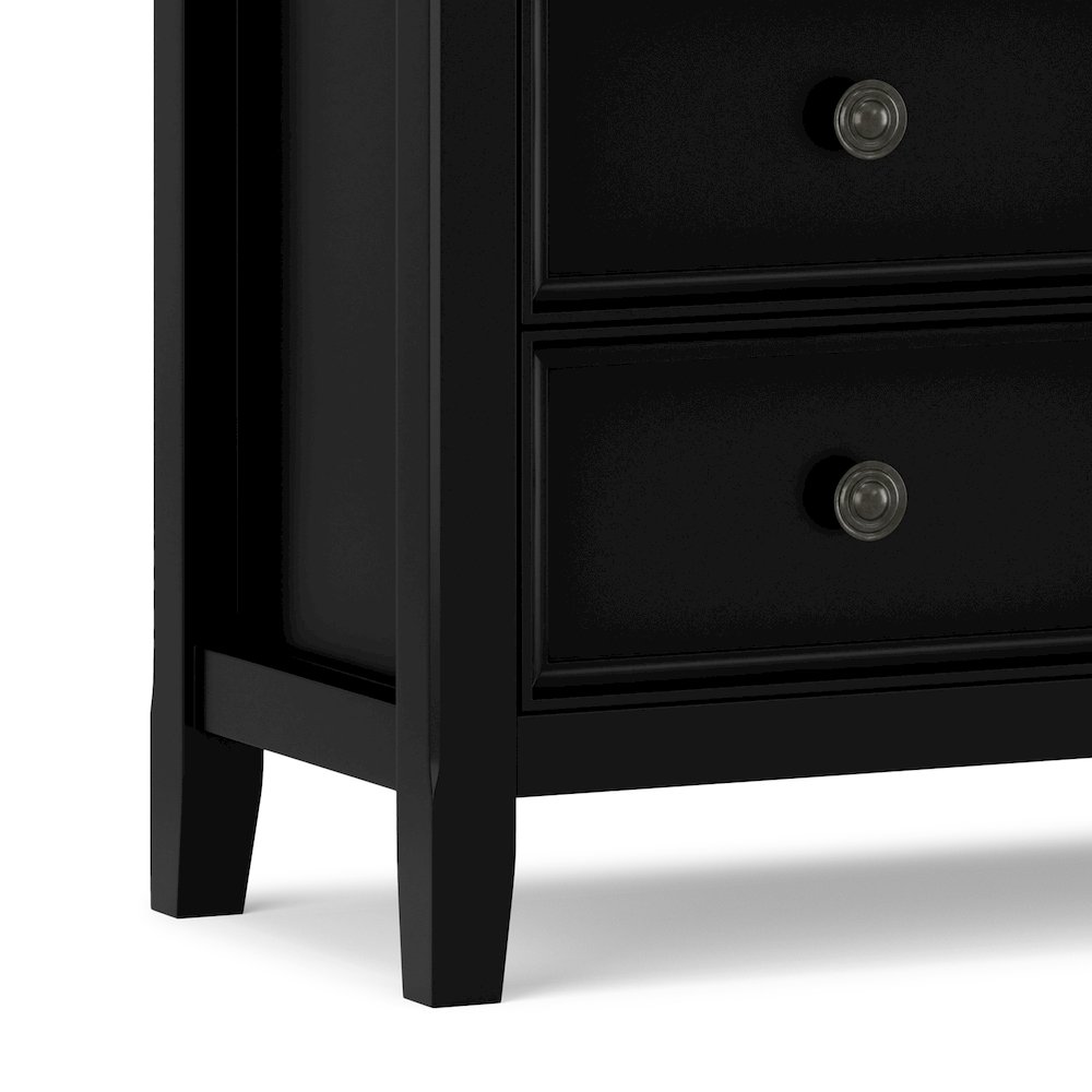 Amherst 37 inch Wide Transitional 4 Drawer Storage Cabinet in Black. Picture 4