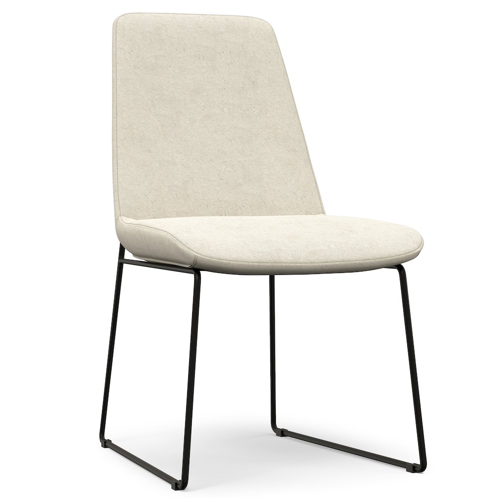 Corina Dining Chair ( Set Of 2 ) In Natural Linen Look Fabric. Picture 2