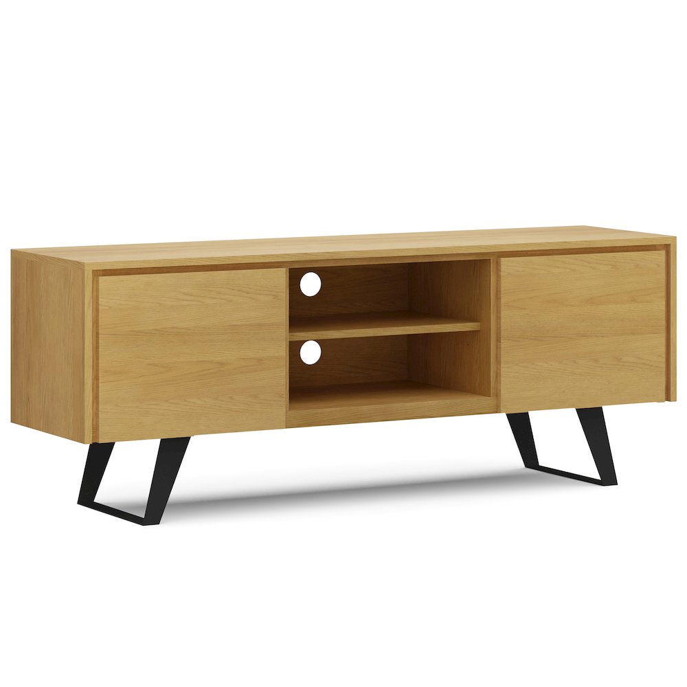 Lowry Tv Media Stand In Oak. Picture 1