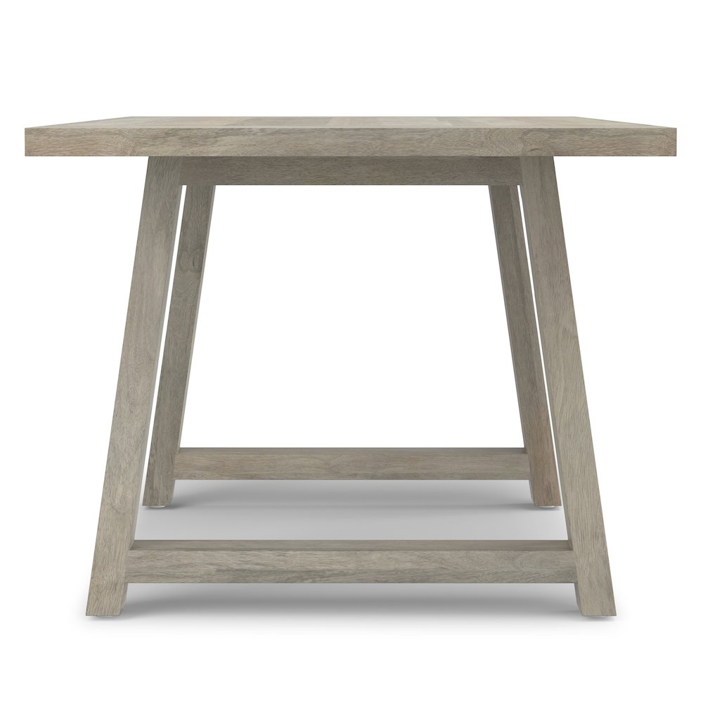 Whitley 72 inch Wide Solid Mango Farmhouse Dining Table in White Wash. Picture 5