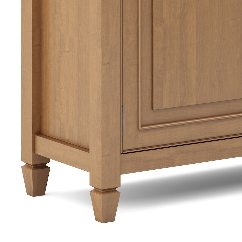 Connaught Solid Wood Entryway Storage Cabinet In Light Golden Brown. Picture 4