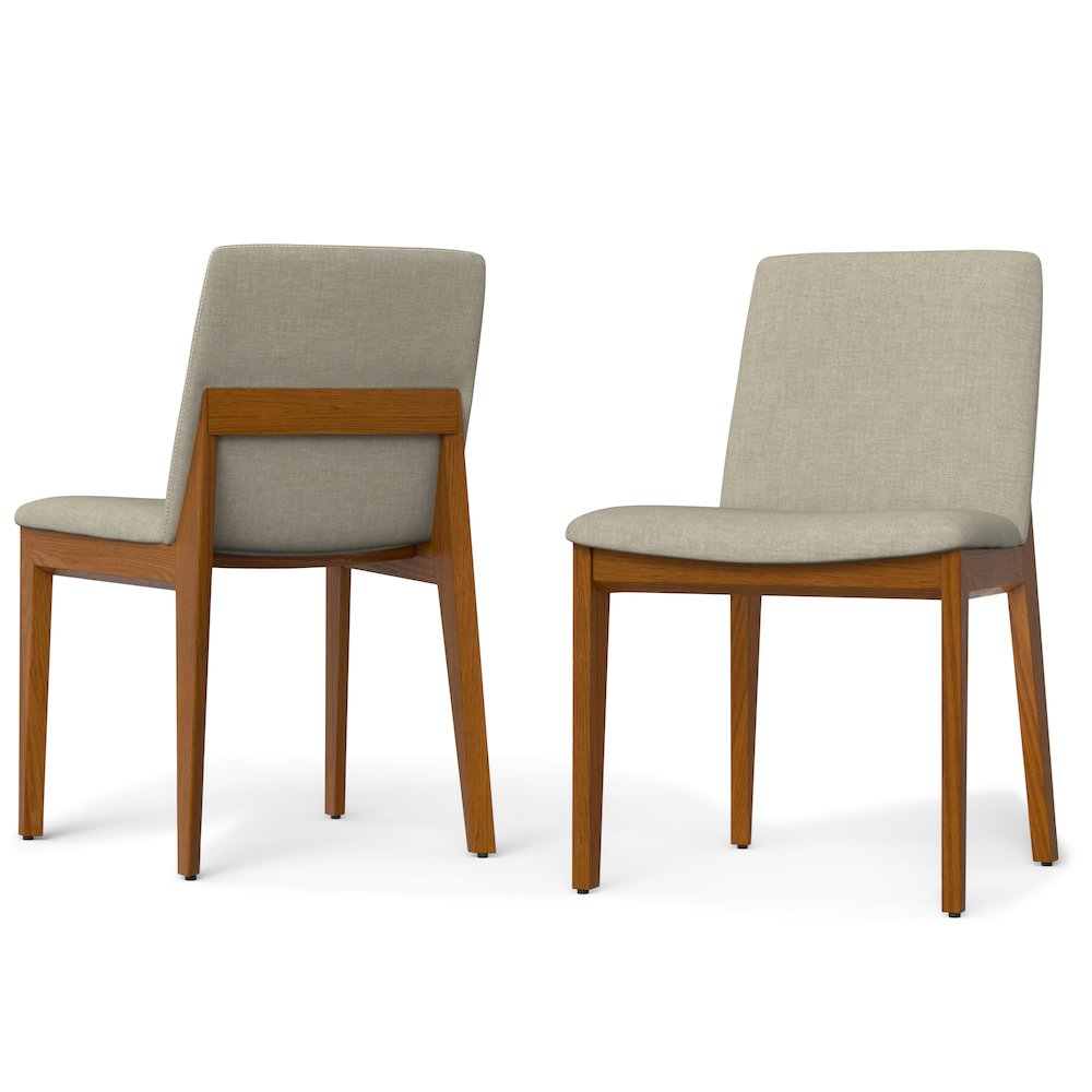 Selena Dining Chair (Set of 2) in Natural Linen Look Fabric. Picture 1