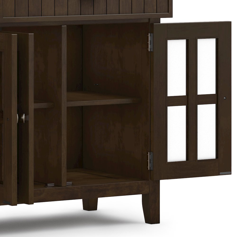 Acadian Solid Wood Large Sideboard Buffet In Brunette Brown. Picture 4