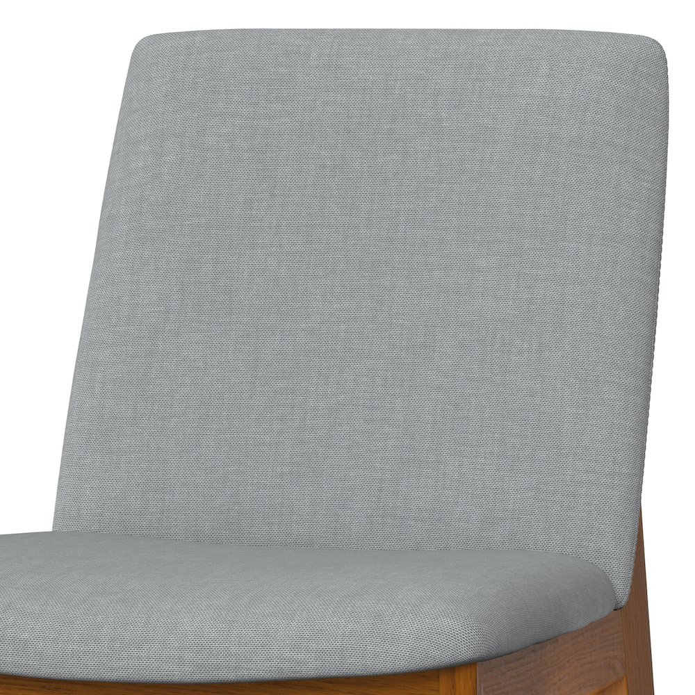 Selena Dining Chair (Set of 2) in Light Grey Linen Look Fabric. Picture 6