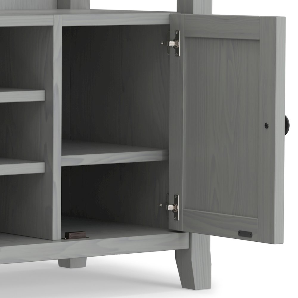 Amherst Solid Wood Tv Media Stand In Fog Grey For Tvs Up To 60 Inches. Picture 4