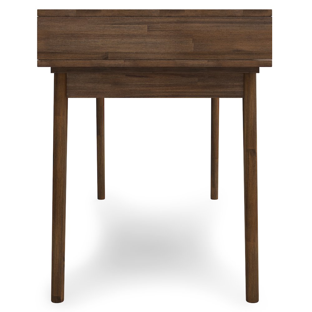 Clarkson Solid Acacia Wood Desk In Rustic Natural Aged Brown. Picture 3