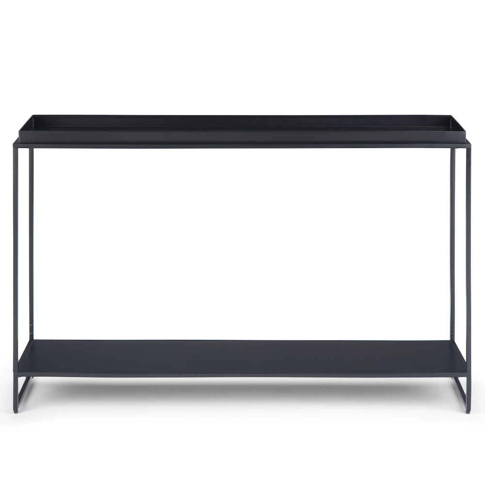 Garner Tray Top Console Table in Black. Picture 2