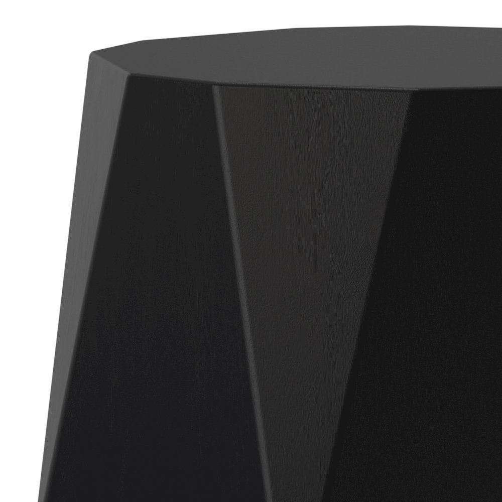Judson 15 Inch Wide Solid Mango Contemporary End Table In Black. Picture 5
