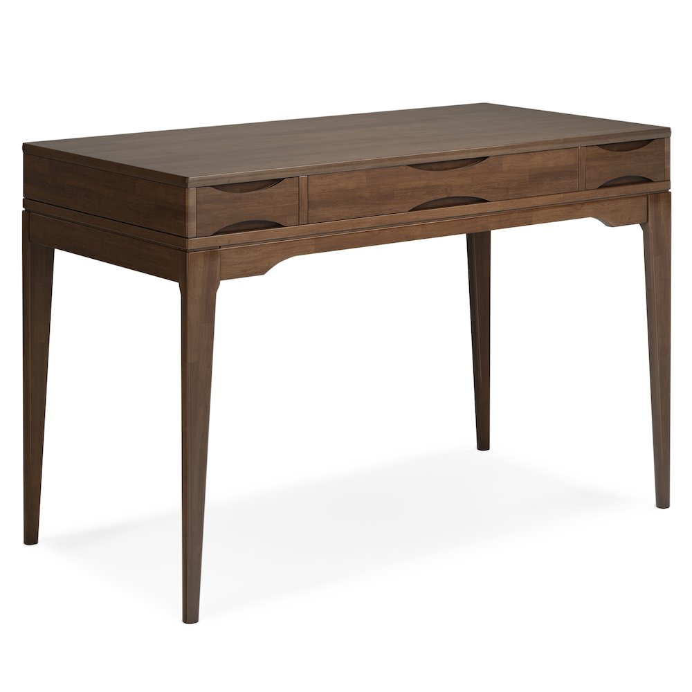 48 inch Wide Desk with 24 inch Wide Bookcase in Walnut Brown (Set of 2). Picture 2