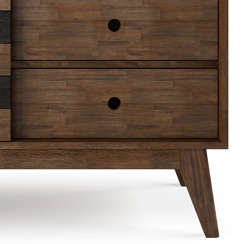 Clarkson Solid Acacia Wood Medium Storage In Rustic Natural Aged Brown. Picture 4