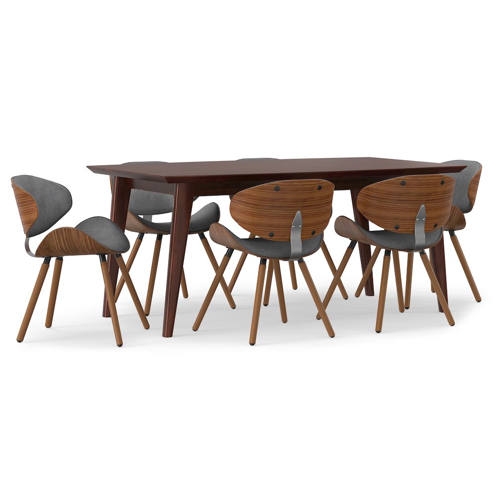 Marana / Draper Solid Hardwood 7 Piece Dining Set In Grey. Picture 2