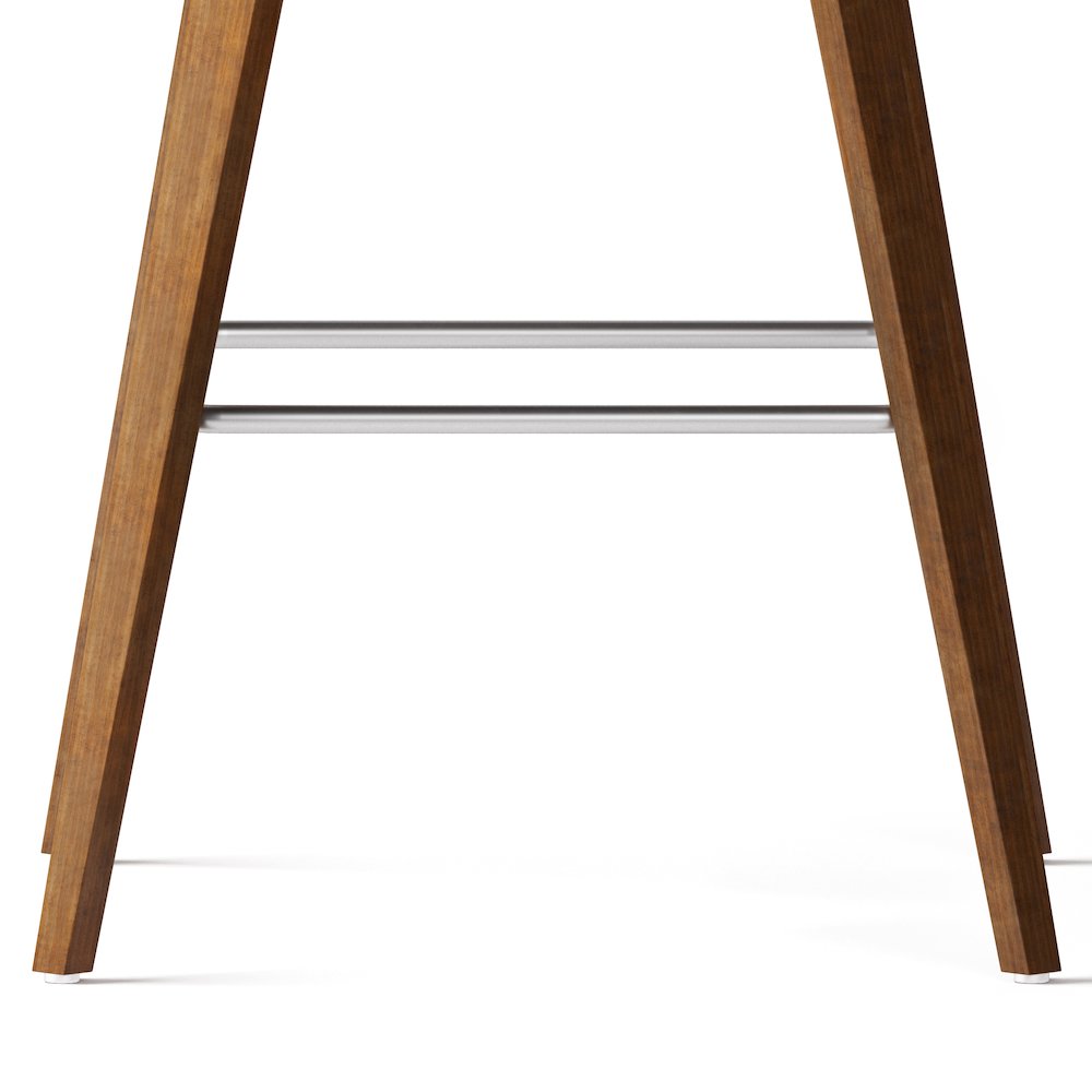 Counter Height Stool (Set Of 2) In Distressed Grey Vegan Faux Leather. Picture 3
