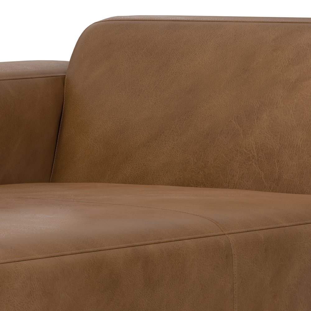 Rex Left Chaise Sofa Module In Genuine Leather. Picture 4